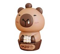 Dashboard Decorations - Capybara Solar Powered Moving Toy, Interactive Dashboard Accessory, Swing Head Waving Arm Figurine, Eco Friendly Energy Harvesting Novelty Car Interior Adorable Animal Design