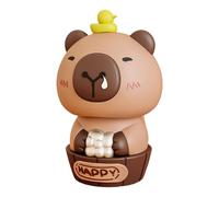 Dashboard Decorations - Capybara Solar Powered Moving Toy, Interactive Dashboard Accessory, Swing Head Waving Arm Figurine, Eco Friendly Energy Harvesting Novelty Car Interior Adorable Animal Design