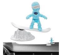 Dashboard Decorations Funny Figurine - Car Interior Accessory, 3D Printed Inertia Skiing Man Sculpture | Resin Desktop Ornament 8x8.5x3.5cm for Automotive Truck RV SUV Long Driving Commuting Travel