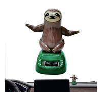 Dashboard Decorations, Solar Powered Swinging Sloth Car Decoration Fun Decoration for Car Desk, Gift for Complete Parties Weatherproof