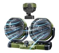 Dashboard Fan Self-Adhesive Double Head 2 Speeds Low Noise