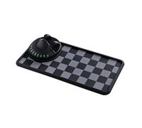 Dashboard Mat - Secure Grip & Phone Stability | Car Mat | Anti-Slip Pad | Black Textured Finish - 24.8cm X 11.9cm Built-in Number Plate PVC Polymer Heavy Duty For Commuting Road Trips