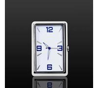 Dashboard Mounted Quartz Car Clock with Glass Mirror and Clear Number Scale Including Sticker and Tuyere Clamp for Easy Installation (B)