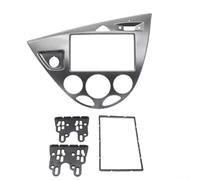 Dashboard Mounting Frame for Dual DIN Radios for Ford For Focus Mk1 and For Fiesta Models 1998 to 2006 LHD Configuration (Silver Gey)