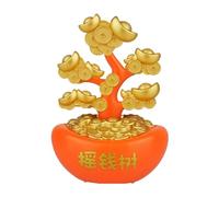 Dashboard Ornament Solar Powered - Cute Money Tree Automotive Interior Decor, Shaking Toy Gadget Wobbling Accessory, Lively Vehicle Decoration Figure | For Trailer Rv Truck Sedan Pickup
