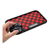 Dashboard Pad, Anti Slip Mat, 10.24x5.91 Inches Holder with Slots, Flexible PVC Storage Base, Rotating Mount with Red Design, Interior Organizer for Vehicle & Truck