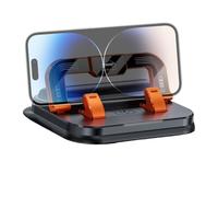 Dashboard Phone Holder - 3.94x2.36 Inch Foldable Suction Rack with Number Plate for Secure Driving, Easy Commuting with 2-in-1 Function, Car Mount for Vehicle Truck Camping, Black ABS, Portable Travel