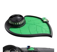 Dashboard Phone Holder Mat - Anti Slip Grip Pad, Decorative Leaf Design | Safe Automotive Accessories, Non-Adhesive Tray with Console Area Flow, Pendulum Routine, Safe Driving Aid Scene