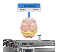 Dashboard Pig Decoration, Sweaty Sheep Automatic Decoration, Resin Sheep Pig Green Frog Decor Text Sign Design, Mood Helper For Dining Room