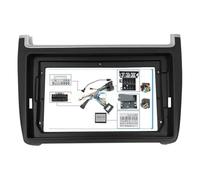 Dashboard Radio Frame Car Radio Fascias Frame/Fit For Volkswagen VW Polo 2011-2018 9 inch Stereo Panel Wiring Harness Power Cable Adapter Canbus Decoder(Frame Cable canbus-1)