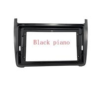 Dashboard Radio Frame Car Radio Fascias Frame/Fit For Volkswagen VW Polo 2011-2018 9 inch Stereo Panel Wiring Harness Power Cable Adapter Canbus Decoder(Only Frame-2)