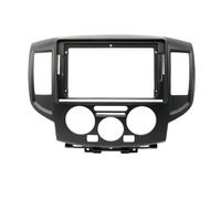 Dashboard trim frame Car Audio Fascia Frame Double Din 9 Inch Radio Panel Dashboard Mount For Nissan NV200 2010-2018 KMAGE(Black Frame)