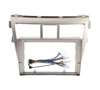 Dashboard trim frame Car Radio Fascia Panel 9 Inch Stereo Dash Facia Trim Installation Kit 2 DIN For Toyota For Vios 2007 2008 2009 2010 2011 2012 KMAGE(Frame an cord-B)