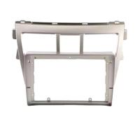 Dashboard trim frame Car Radio Fascia Panel 9 Inch Stereo Dash Facia Trim Installation Kit 2 DIN For Toyota For Vios 2007 2008 2009 2010 2011 2012 KMAGE(Frame-silver)