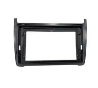 Dashboard trim frame For VW For Polo 2011-2016 2 DIN 9 Inch Car Stereo Audio Fascia Frame DVD Panel Bezel Frame KMAGE(Black piano)