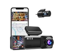 Dashcam Pro 4K Front and Rear Camera, 5.8GHz WiFi GPS, 170° Wide Angle, Night Vision, Parking Mode, 64GB Card (2pcs)