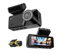 Dashcam Pro 4K Wireless Car Dashcam Front Rear with Parking Monitoring, 5.8ghz WiFi/App Control, GPS, 64GB Card, 170° Wide Angle, Parking Mode (Black)