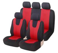 DASHENGFANG 9 pcs Car Seat Covers Full Set, for Nissan Qashqai +2 2008-2013 Front Seat Covers with Matching Back Seats Cover for Cars, Polycloth Car Seat Protectors,5Seats-Red