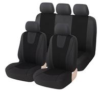 DASHENGFANG 9 pcs Car Seat Covers Full Set, for Nissan Qashqai +2 2008-2013 Front Seat Covers with Matching Back Seats Cover for Cars, Polycloth Car Seat Protectors,5SeatsBlack