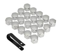 DASHENGKUI 20 Pack 17mm Hexagonal Wheel Nut Covers Universal Lug Bolt Caps with Removal Tool Durable PA Plastic Hub Trim Covers for Most Car Models Black Automotive Exterior Accessories