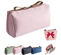 DASHENRAN Patient Cosmetic Bag Cosmetic Bag with Multiple Compartments Cosmetic Bag with Dividers Large Cosmetic Bag for Travel Cotton Makeup Bag, rose, travel bag for toiletries
