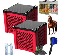 DASHENRAN Pure Cube Water Trough Filter, Filternatur Horse Water Trough Filter, Purecube 2.0 - for Cleaning Your Water Troughs, Super Strong Filtration Activated Carbon Filter Media (2*Red)