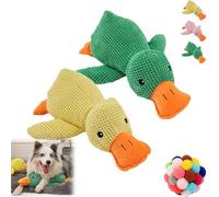 DASHENRAN The Mellow Dog, The Mellow Dog Calming Pillow, The Mellow Dog Calming Duck, Cute No Stuffing Duck with Soft Squeaker, Dog Stuffed Animals Chew Toy, for Indoor Puppy (2pcs-B)