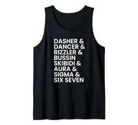 Dasher Dancer Prancer & Rizzler 67 Funny Kids Christmas Tank Top