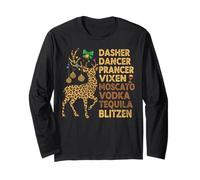 Dasher Dancer Prancer Vixen Moscato Vodka Tequila Blitzen Long Sleeve T-Shirt
