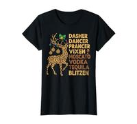 Dasher Dancer Prancer Vixen Moscato Vodka Tequila Blitzen T-Shirt
