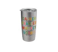 Dasher Dancer Prancer Vixen Whiskey Tequila Vodka Blitzen Stainless Steel Insulated Tumbler