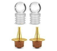 Dasher Tops,Glass Bottle Stoppers, Plastic Funnel for Bitters Bottle (6 Pack)