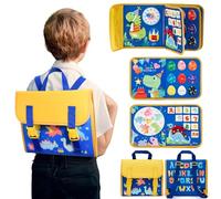 dashfor Busy Board for Toddlers, Montessori Sensory Toy Ages 1-4, Educational Learning Toys for 2 3 4 Year Old, Activity Board for Boys Dinosaur Toys for Car Airplane Travel