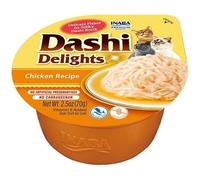 INABA Dashi Delights: Chicken Recipe (1 x 70g) / Bits in Broth Cat Food Topping, Rich in Protein, Natural Ingredients, Delicious and Healthy, Wet Cat Food