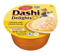 INABA Dashi Delights: Chicken with Cheese Recipe (1 x 70g) / Bits in Broth Cat Food Topping, Rich in Protein, Natural Ingredients, Delicious and Healthy, Wet Cat Food