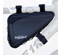 DASHIELD Bike Frame Bag with Two Side Pockets Waterproof Reflective Bicycle Triangle Pouch Storage Bag Strap-On, Mountain Road Bike MTB Cycling Bike Acessories, 1.5L