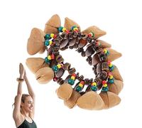 DASHIELL Nut Handbell | Natural African Tribal Style Nuts Shell Shaker Bell Wristband,Rattle Bracelet African Tribal Style Bracelet Percussion Shaker for Men Women