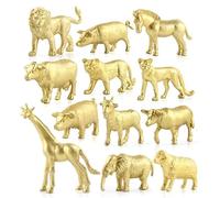 DASHIELL Safari Animal Centerpiece, Jungle Gold Animals Figurines | Shower Decorations Theme Supplies
