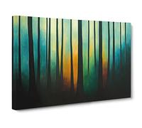 Dashing Summer Forest Canvas Print | Gallery Wrapped 30mm Frame Wall Art | 30x20 inches | Ready to Hang | Contemporary Landscape Picture | Living Room Bedroom Lounge Office