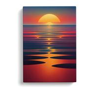 Dashing Sunset View Canvas Print | Gallery Wrapped 30mm Frame Wall Art | 30x20 inches | Ready to Hang | Modern Landscape Picture | Living Room Bedroom Lounge Office