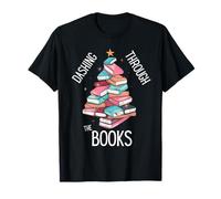 Dashing Through the Books Lover Christmas Tree Xmas T-Shirt