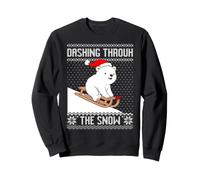 Dashing through the snow cute white bear ugly sweater Sweatshirt
