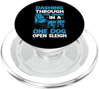 Dashing Through the Snow In a One Dog Open Sleigh Mushing PopSockets PopGrip for MagSafe