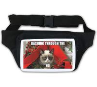 Dashing Through The Snow no Hate Christmas Meme Waist Bag Fanny Pack White