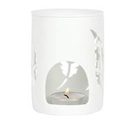 Dashing White Ceramic Feather Cut Out Oil Burner - 12cm x 9cm (1 Pc.) - Luxurious Design, Premium Material, Aromatherapy Accessory - Ideal for Home & Office Decor
