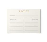 Dashleigh Elegant Recipe Cards 4x6 Double Sided, 50 Pack Thick Cardstock with Lines, Blank Kitchen Cards for Recipe Box and Binder - 4 Colors Available - Bridal Shower, Wedding & Gift (Champagne Gold)