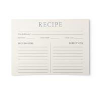 Dashleigh Elegant Recipe Cards 4x6 Double Sided, 50 Pack Thick Cardstock with Lines, Blank Kitchen Cards for Recipe Box and Binder - 4 Colors Available - Bridal Shower, Wedding & Gift (French Blue)