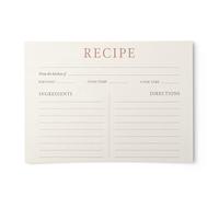 Dashleigh Elegant Recipe Cards 4x6 Double Sided, 50 Pack Thick Cardstock with Lines, Blank Kitchen Cards for Recipe Box and Binder - 4 Colors Available - Bridal Shower, Wedding & Gift (Dusty Rose)