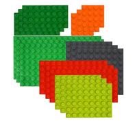 DASIAUTOEM 60 Plates Set Building Plate, Classic Building Blocks Base Plate Compatible with Most Brands in 6 Sizes 10 Pieces Each Building Plate Set, Rectangular Base Plates for Creative Play