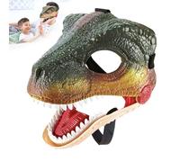 DASIAUTOEM Dino Mask Headgear, Dino Mask Moving Jaw with Sound, Realistic Dinosaur Mask, Adjustable Size, Realistic Masks Dragon, Halloween, Masquerade, Cosplay Gift Props